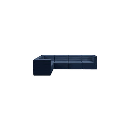 Quincy Navy Velvet Modular Sectional