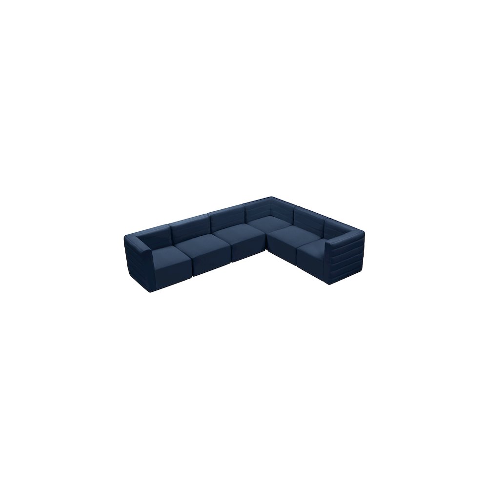 Quincy Navy Velvet Modular Sectional
