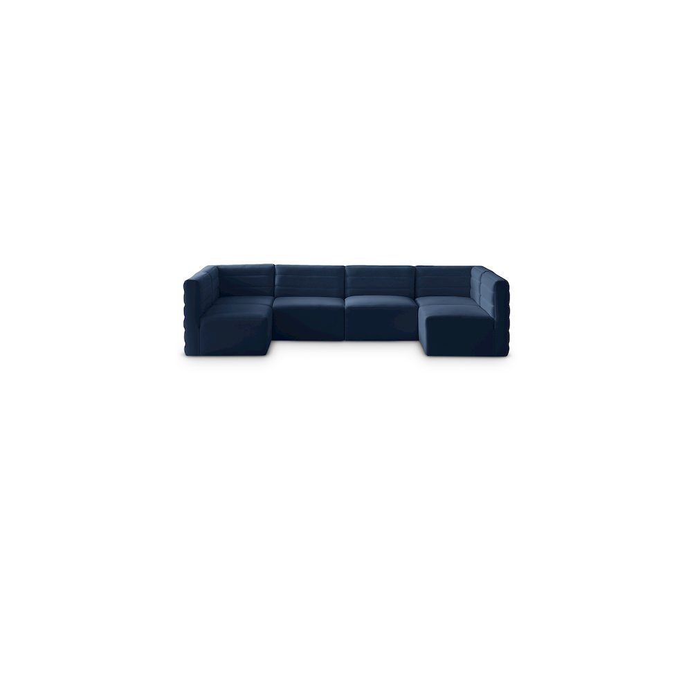 Quincy Navy Velvet Modular Sectional
