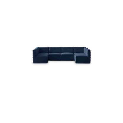 Quincy Navy Velvet Modular Sectional