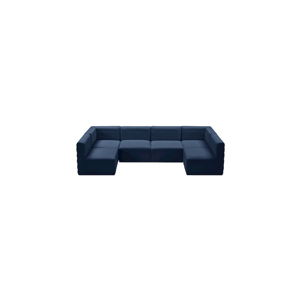 Quincy Navy Velvet Modular Sectional