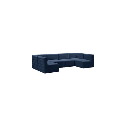 Quincy Navy Velvet Modular Sectional