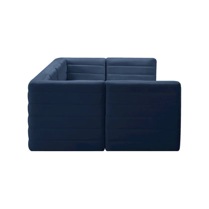 Quincy Navy Velvet Modular Sectional