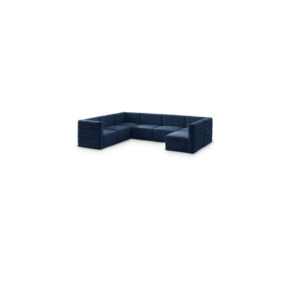 Quincy Navy Velvet Modular Sectional