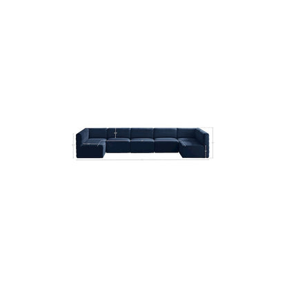 Quincy Navy Velvet Modular Sectional