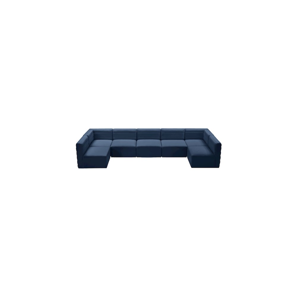 Quincy Navy Velvet Modular Sectional