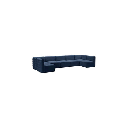 Quincy Navy Velvet Modular Sectional