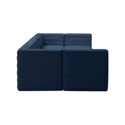 Quincy Navy Velvet Modular Sectional
