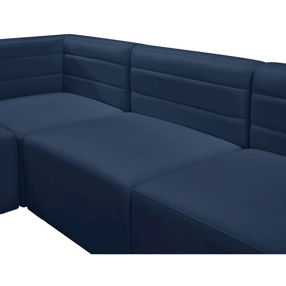 Quincy Navy Velvet Modular Sectional