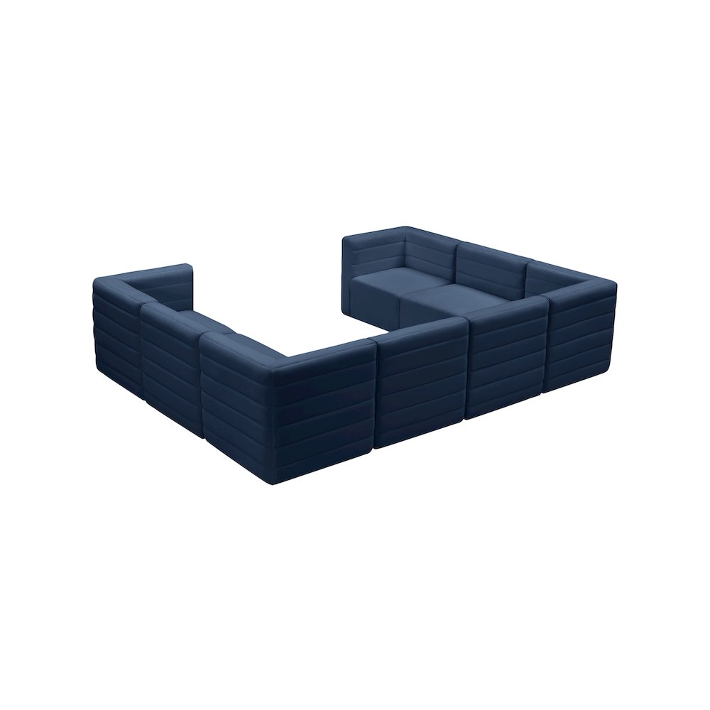 Quincy Navy Velvet Modular Sectional