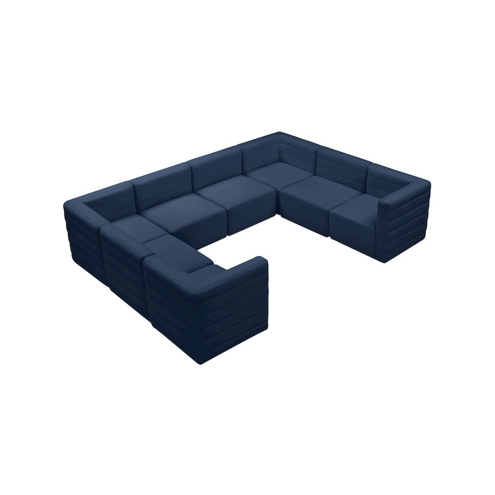 Quincy Navy Velvet Modular Sectional