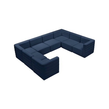 Quincy Navy Velvet Modular Sectional