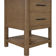 Oakwell 24" Brown Engineered Stone And Solid Wood Bathroom Vanity