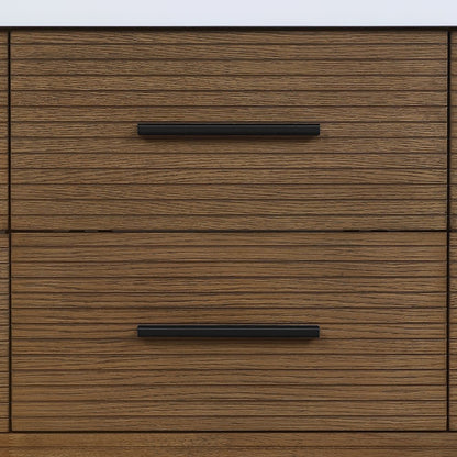 Oakwell 48" Brown Engineered Stone And Solid Wood Bathroom Vanity
