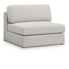 Beckham Beige Durable Linen Textured Fabric Armless