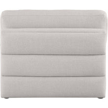 Beckham Beige Durable Linen Textured Fabric Armless