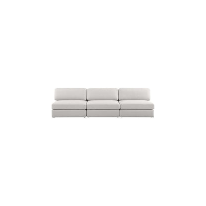 Beckham Beige Durable Linen Textured Fabric Modular Sofa