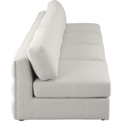 Beckham Beige Durable Linen Textured Fabric Modular Sofa