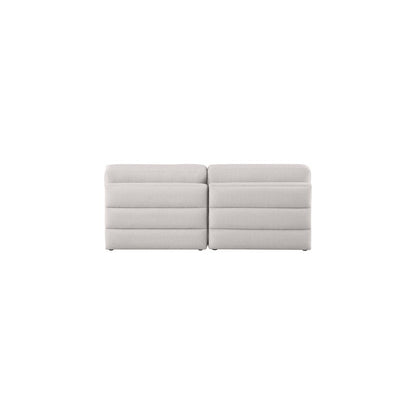 Beckham Beige Durable Linen Textured Fabric Modular Sofa