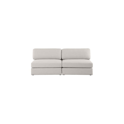 Beckham Beige Durable Linen Textured Fabric Modular Sofa
