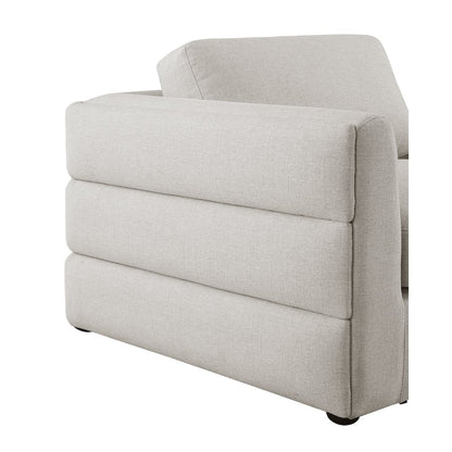 Beckham Beige Durable Linen Textured Fabric Modular Sectional