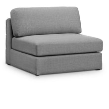 Beckham Grey Durable Linen Textured Fabric Armless