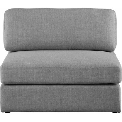 Beckham Grey Durable Linen Textured Fabric Armless