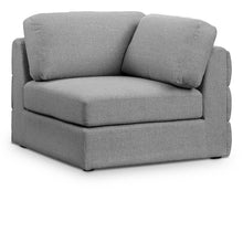 Beckham Grey Durable Linen Textured Fabric Corner
