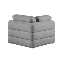 Beckham Grey Durable Linen Textured Fabric Corner