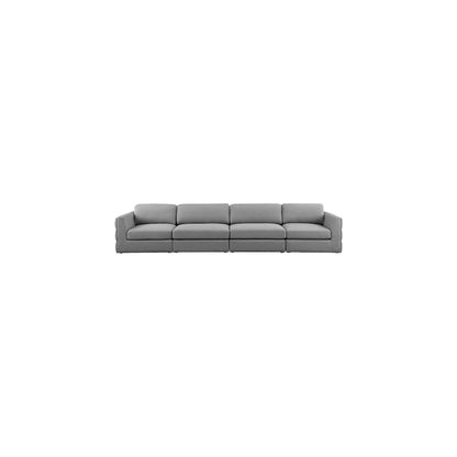 Beckham Grey Durable Linen Textured Fabric Modular Sofa