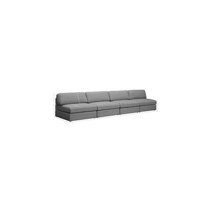 Beckham Grey Durable Linen Textured Fabric Modular Sofa