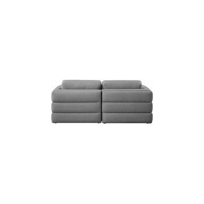 Beckham Grey Durable Linen Textured Fabric Modular Sofa