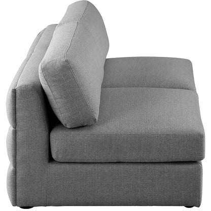 Beckham Grey Durable Linen Textured Fabric Modular Sofa