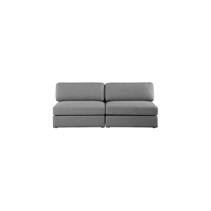 Beckham Grey Durable Linen Textured Fabric Modular Sofa