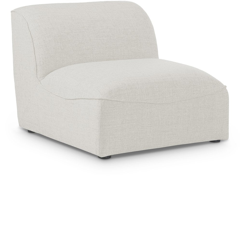 Miramar Cream Durable Linen Textured Armless