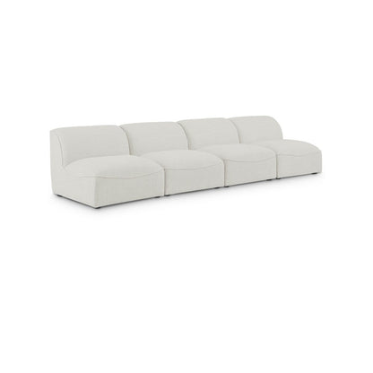 Miramar Cream Durable Linen Textured Modular Sofa