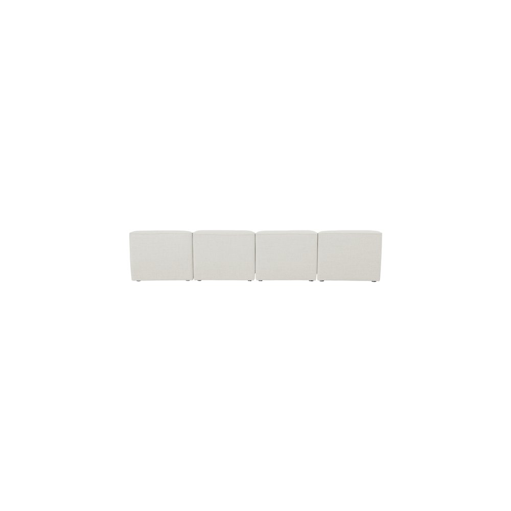 Miramar Cream Durable Linen Textured Modular Sofa