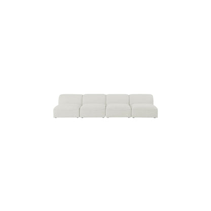 Miramar Cream Durable Linen Textured Modular Sofa