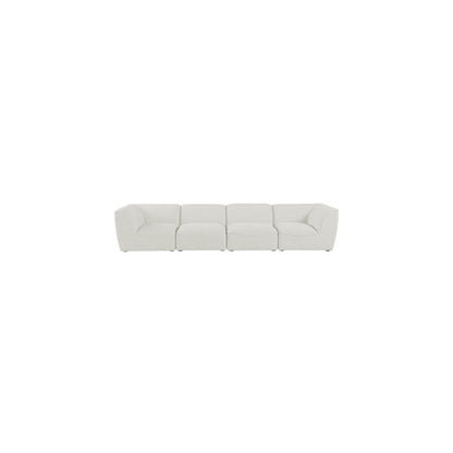 Miramar Cream Durable Linen Textured Modular Sofa