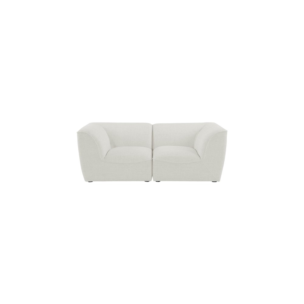 Miramar Cream Durable Linen Textured Modular Sofa