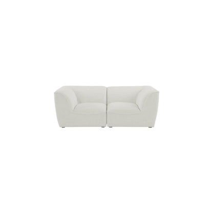 Miramar Cream Durable Linen Textured Modular Sofa