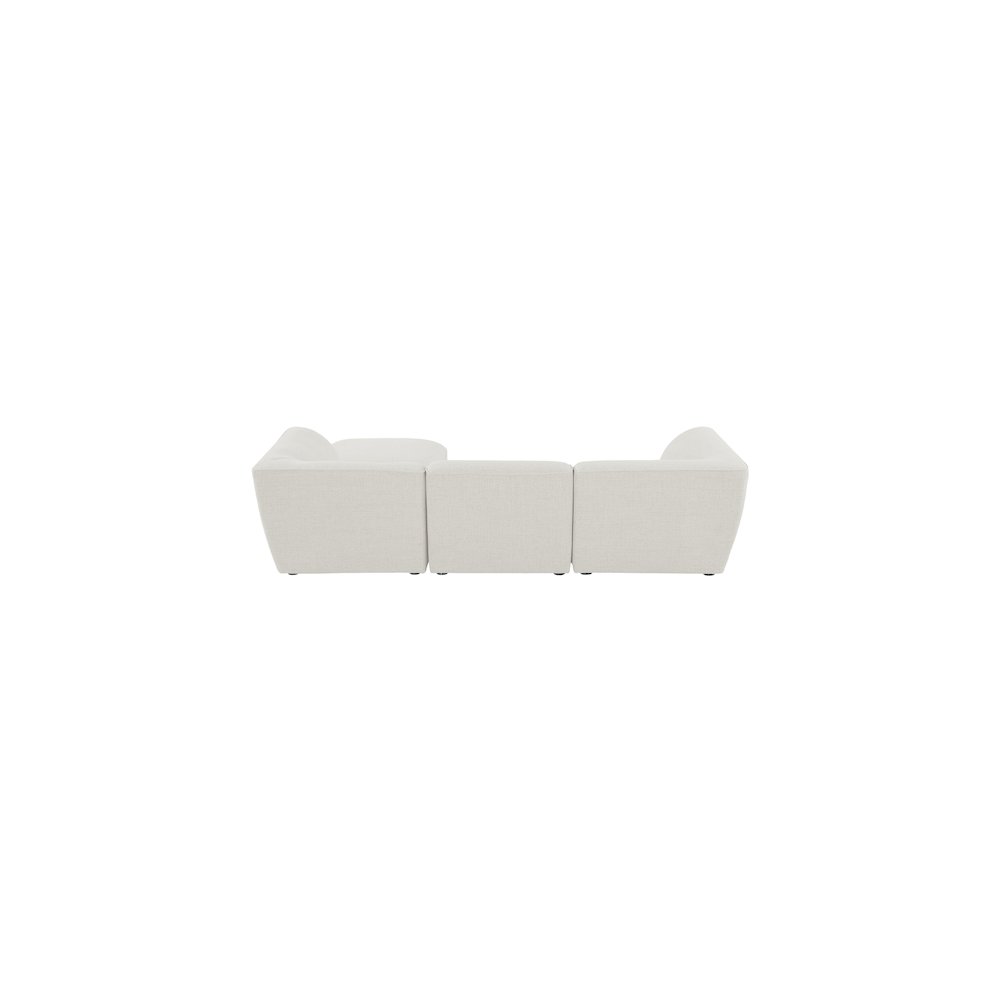 Miramar Cream Durable Linen Textured Modular Sectional