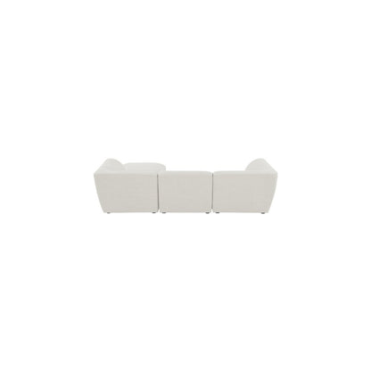 Miramar Cream Durable Linen Textured Modular Sectional