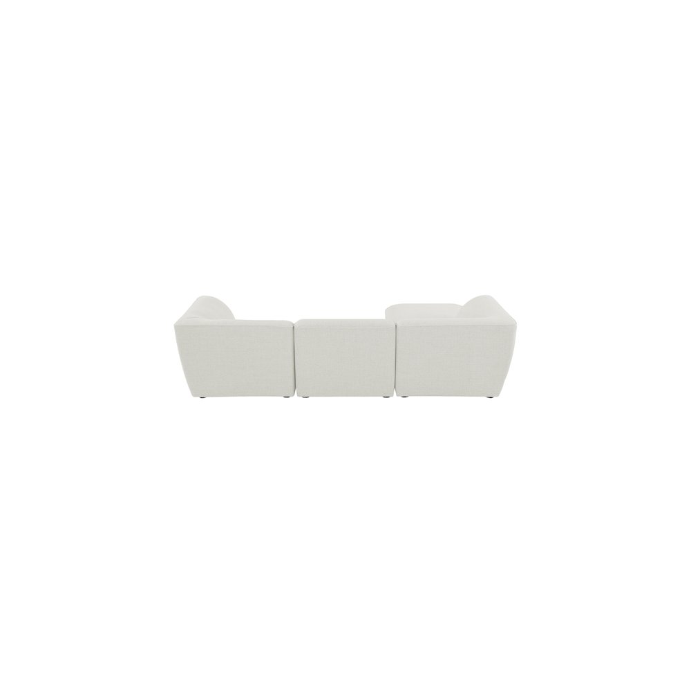 Miramar Cream Durable Linen Textured Modular Sectional