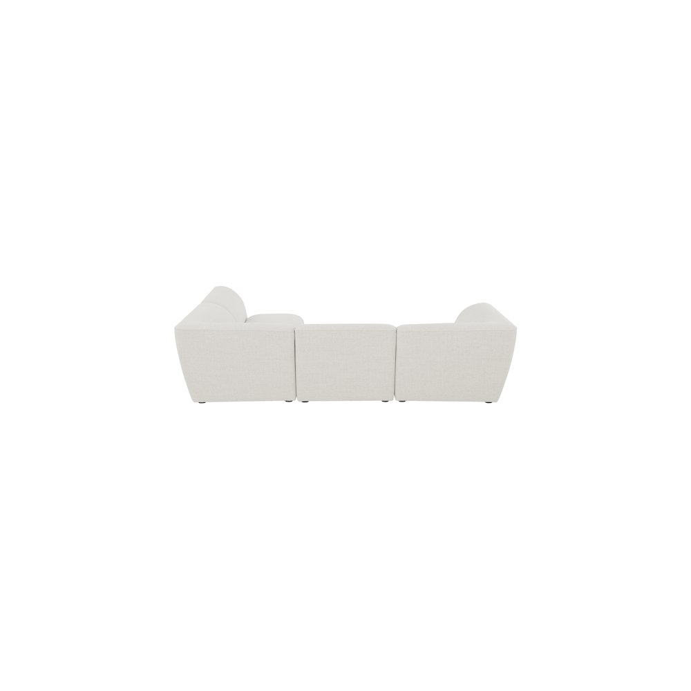 Miramar Cream Durable Linen Textured Modular Sectional