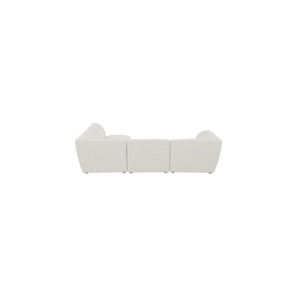 Miramar Cream Durable Linen Textured Modular Sectional
