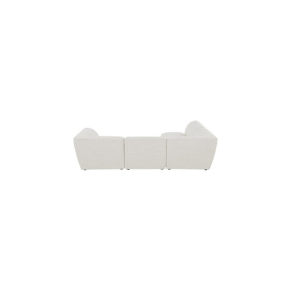 Miramar Cream Durable Linen Textured Modular Sectional