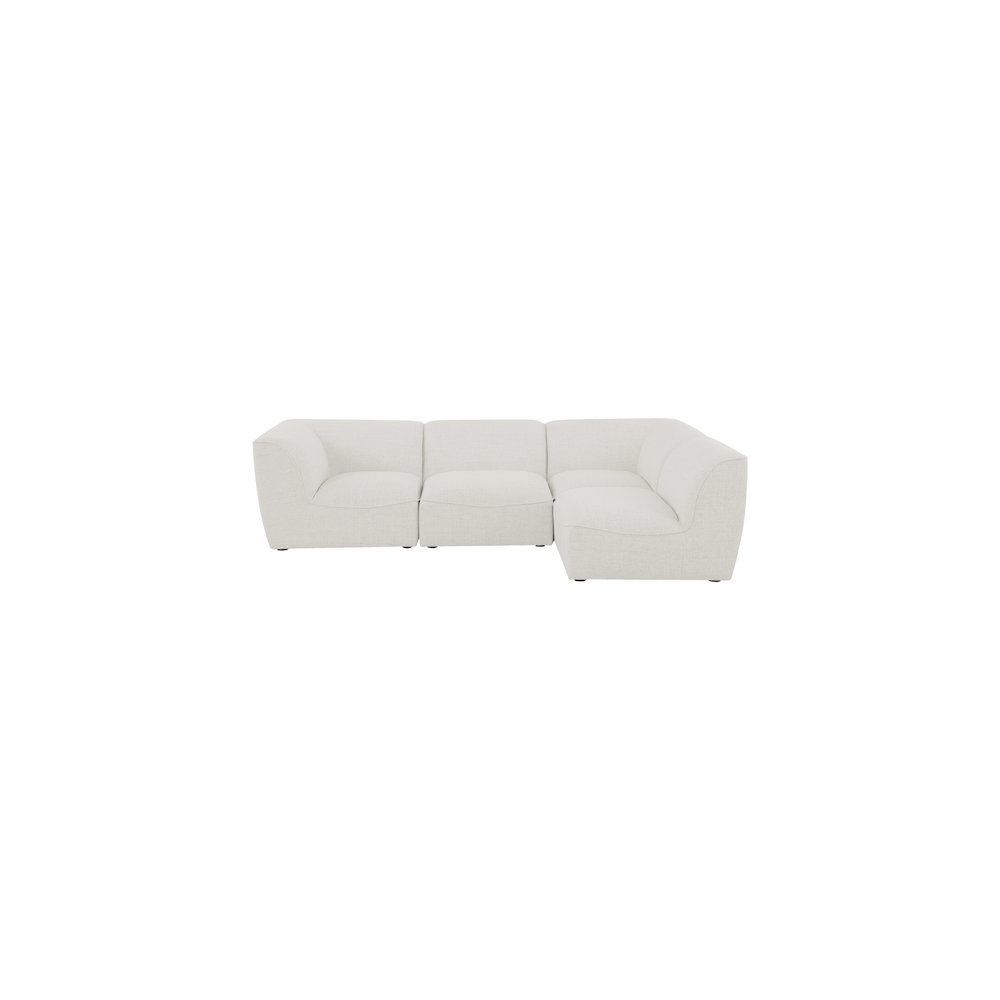 Miramar Cream Durable Linen Textured Modular Sectional