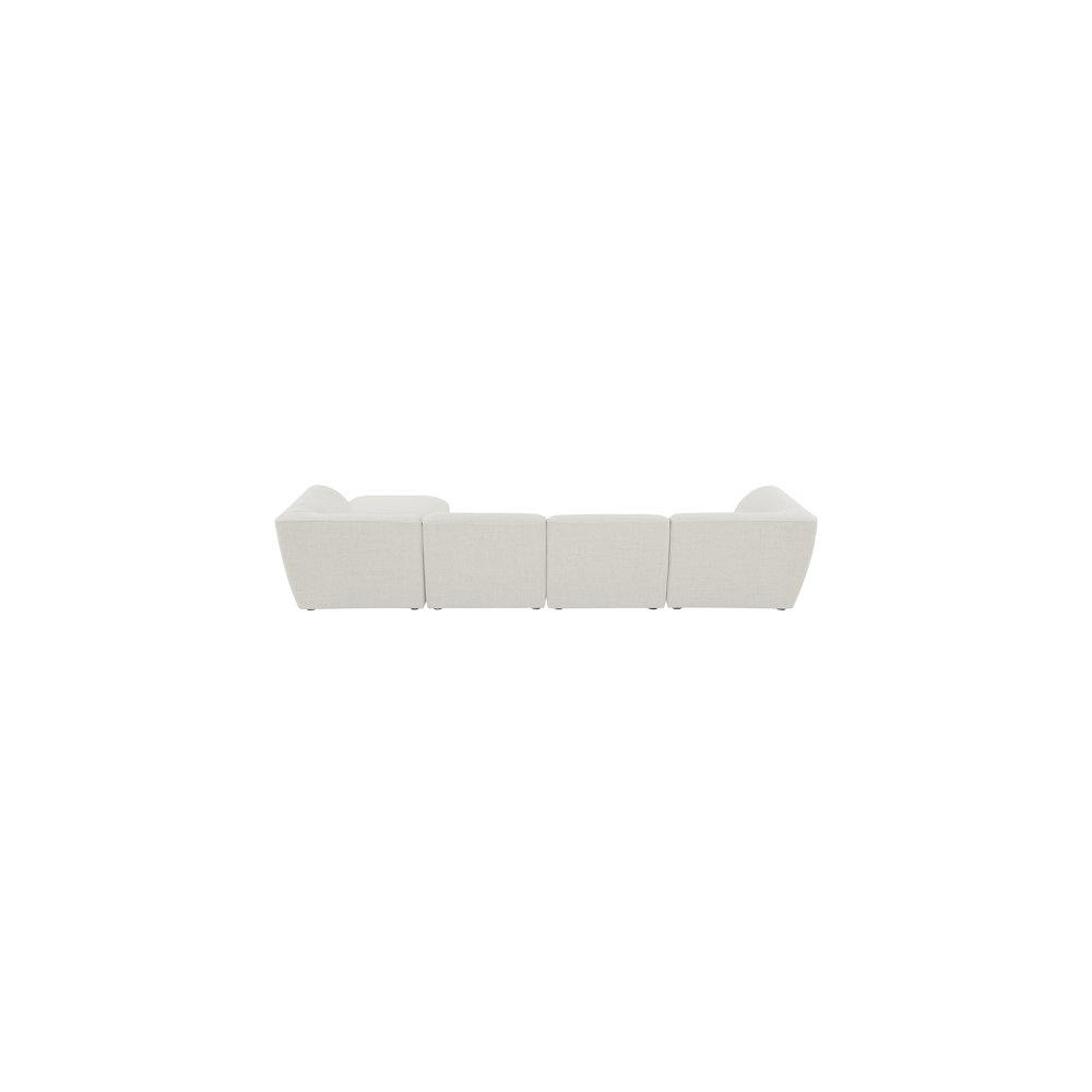Miramar Cream Durable Linen Textured Modular Sectional