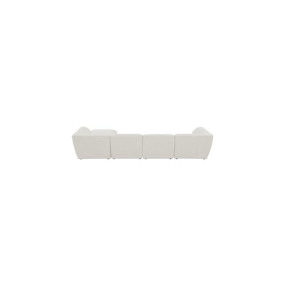 Miramar Cream Durable Linen Textured Modular Sectional